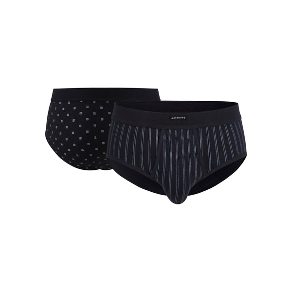 Gotzburg Men’s Classic Cotton Briefs 2 Pack – Stripe & Polka Dot 426515